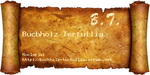 Buchholz Tertullia névjegykártya